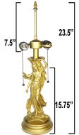 32063G- Lady Metal Lamp Base, Bright Gold Finish, 23-1/4"
