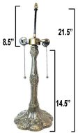 32074- Pompeii Metal Lamp Base, Antique Bronze Finish With Gold Highlts, 21-1/2" 