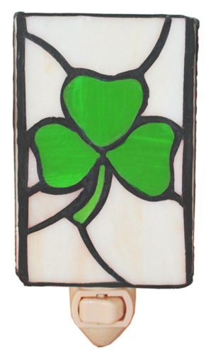 35710 - Shamrock Stained Glass Night Light