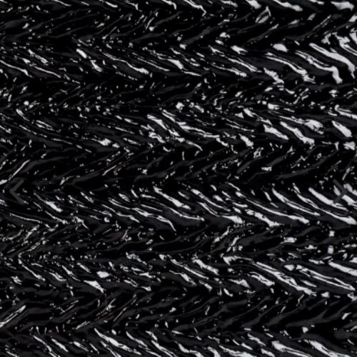 BU010074F- Black Herringbone Ripple