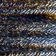 BU010075FH - Iridized Black Herringbone Ripple 10"x11.5"