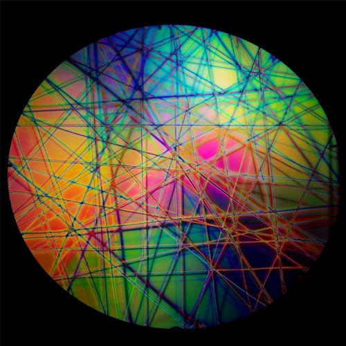 DC696B-CBS Thin Dichroic Mixture On Black.Pixie Stix 8"x9" - 96 COE
