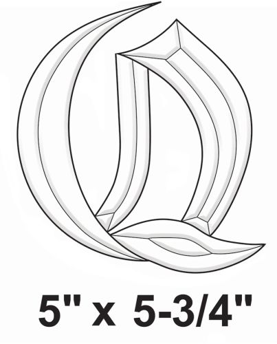 BLQ -Exquisite Bevel Cluster Letter Q